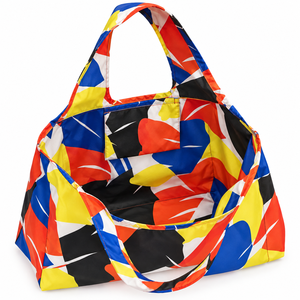 Sac de courses pliable à motif géométrique, grande capacité, en tissu non tissé, réutilisable, avec poignée découpée - Product Image 6