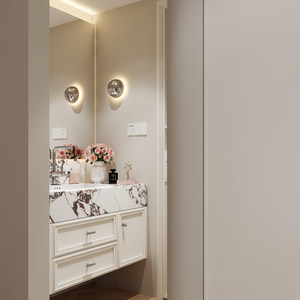 Customized American style seamless basin, intelligent multifunctional mirror <b>oak</b> bathroom cabinet - Product Image 4
