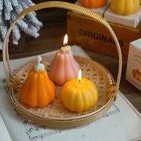 Bougie parfumée pour décoration de maison, cadeau de fête d'Halloween, bougie parfumée, créative, faite à la main, en cire de soja, citrouille, bougie parfumée décorative OEM