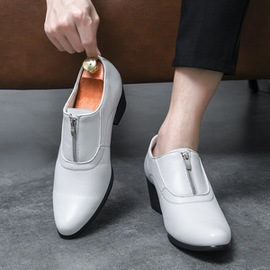 <span class=keywords><strong>Scarpe</strong></span> Formali <span class=keywords><strong>da</strong></span> <span class=keywords><strong>Uomo</strong></span> in Vera Pelle <span class=keywords><strong>con</strong></span> <span class=keywords><strong>Tacco</strong></span> <span class=keywords><strong>Alto</strong></span>, Punta Affusolata, Stile Britannico, Chiusura <span class=keywords><strong>con</strong></span> Cerniera, Suola in Gomma, Taglia 37 - Product Image 4