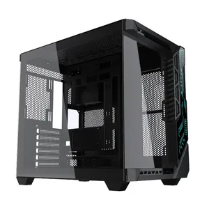 Sea View ATX Micro ATX Gaming PC Tower Casing Audio USB 3.0 Port 9-Pcs ARGB Cooling Fan Supports Desktop Computer Sea View"