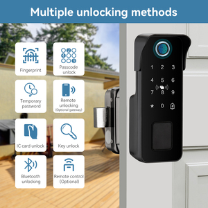 Khóa cửa thông minh kỹ thuật số WiFi Tuya XSDTS, chống nước IP66, sử dụng ngoài trời, có chức năng mở khóa bằng vân tay, điều khiển từ xa qua ứng dụng, chống phá hoại, có báo động. - Product Image 4