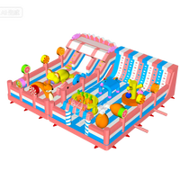 Nouveau château gonflable pour enfants, trampoline intérieur et extérieur, grand toboggan, combinaison d'obstacles, château malicieux