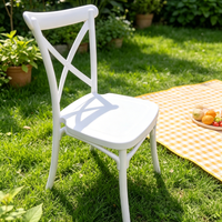 Chaise en plastique pour enfants avec dossier en X, chaise empilable pour la salle à manger, la chambre, le jardin, l'école