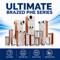Échangeur de chaleur à plaques brasées (BPHE) en acier inoxydable 304 316L, évaporateur-condenseur eau-eau en cuivre pour pompe à chaleur CVC et refroidisseur, MOQ 1