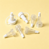 Bouchon compte-gouttes transparent en PVC de 20 mm pour flacon à sertir, embout en forme de trompette, bouchon compte-gouttes à clipser pour flacons et bouteilles