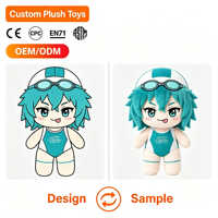 Peluche personnalisée au design unique, jouet en peluche de dessin animé, rembourrage en coton PP, marque OEM, vente en gros, cadeau promotionnel pour filles, certifié CE