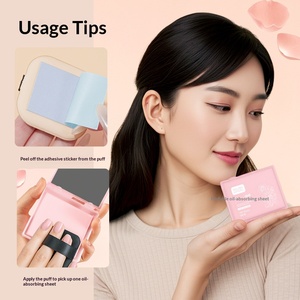 Carta Assorbente Portatile Profumata alla Rosa per il Viso, Assorbe il Sebo Senza Disturbare il Trucco, con Specchietto per Ritocchi - Product Image 4