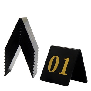 Triangular Double-<b>Sided</b> Acrylic Table Number Standee For Restaurant Desktop Use - Product Image 4