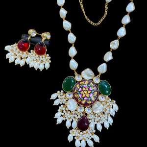 Fabricant indien de bijoux de mariée à la mode pour la Turquie mariage Long collier ensemble avec boucles d'oreilles pour les femmes charme prêt à expédier - Product Image 1