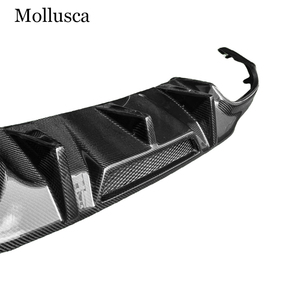 Pour Mercedes Classe C W204 4 portes/2 portes, diffuseur arrière en fibre de carbone style V, lèvre de pare-chocs arrière 2007-2014 - Product Image 5