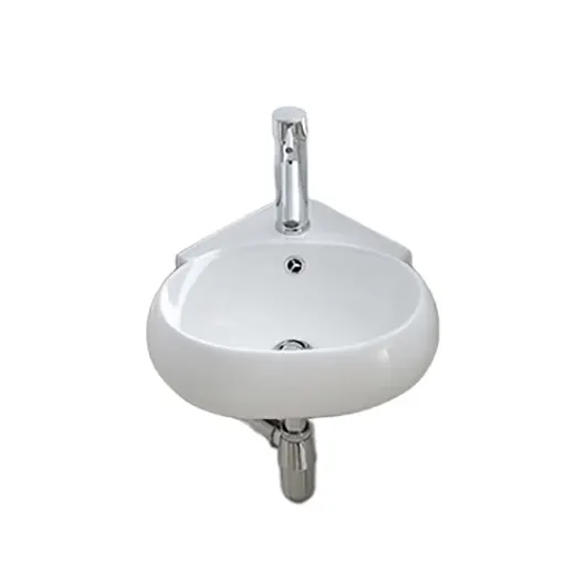 Premium Wall Mounted Sink Ceramic Basin Bathroom Washbasin Modern Style Washbasin With Faucet