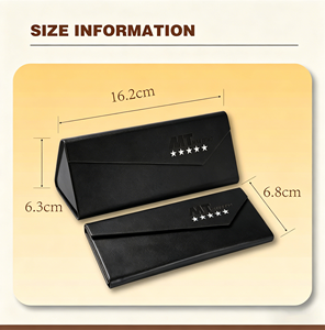 Estuche para <span class=keywords><strong>Gafas</strong></span> <span class=keywords><strong>de</strong></span> <span class=keywords><strong>Sol</strong></span> Plegable y Resistente a Impactos, <span class=keywords><strong>de</strong></span> Cuero PU, con Logotipo Personalizado, al por Mayor, Moderno y Portátil - Product Image 2
