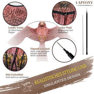 <span class=keywords><strong>Cerf</strong></span>-<span class=keywords><strong>volant</strong></span> effaroucheur d'<span class=keywords><strong>oiseaux</strong></span> en nylon, dissuasion contre les pigeons et les moineaux, protection des cultures agricoles et des jardins - Product Image 2