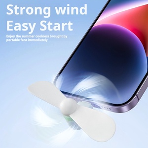 Ventilador <span class=keywords><strong>de</strong></span> teléfono móvil portátil con logotipo personalizado MINI ventilador USB 3 en 1 personalizado para <span class=keywords><strong>iPhone</strong></span> y Android tipo C para regalos <span class=keywords><strong>de</strong></span> promoción - Product Image 3