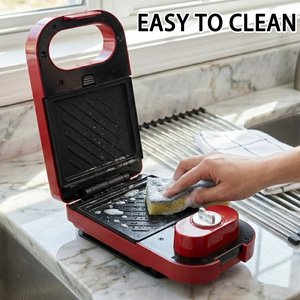 Pembuat Sandwich & Waffle Otomatis Elektrik 6-in-1 dengan Pelat Anti Lengket yang Dapat Dilepas, Fungsi Grill & Panini - Product Image 6