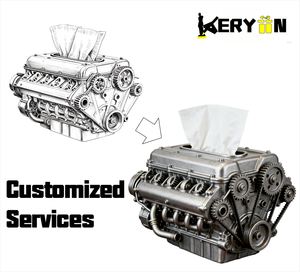 Adornos de Resina Personalizados, Escultura, Abrebotellas, Caja de Pañuelos, Portalápices, Motor V8, Decoración para Cuarto de Hombre - Product Image 1