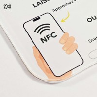 Logotipo personalizado RFID Acrílico NFC Tarjeta DE REVISIÓN DE Google para pegatina de mesa Código QR Revisión de redes sociales Mobile Touch