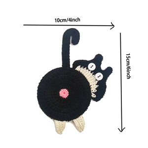 Posavasos <span class=keywords><strong>de</strong></span> punto con diseño <span class=keywords><strong>de</strong></span> trasero <span class=keywords><strong>de</strong></span> gato, <span class=keywords><strong>de</strong></span> gran impacto, para la plataforma <span class=keywords><strong>Shein</strong></span>, <span class=keywords><strong>de</strong></span> <span class=keywords><strong>tela</strong></span>, diseño moderno minimalista, forma irregular - Product Image 4