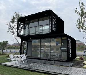 Cabines Apple de style moderne, chambres préfabriquées en forme de capsule, <span class=keywords><strong>maisons</strong></span> en conteneurs d'acier imperméables avec énergie solaire et design écologique - Product Image 2