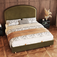Lit double moderne de luxe incurvé pour chambre principale