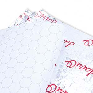 Emballage pour hamburger isolé pour la restauration rapide, papier d'aluminium imprimé résistant à la graisse - Product Image 3