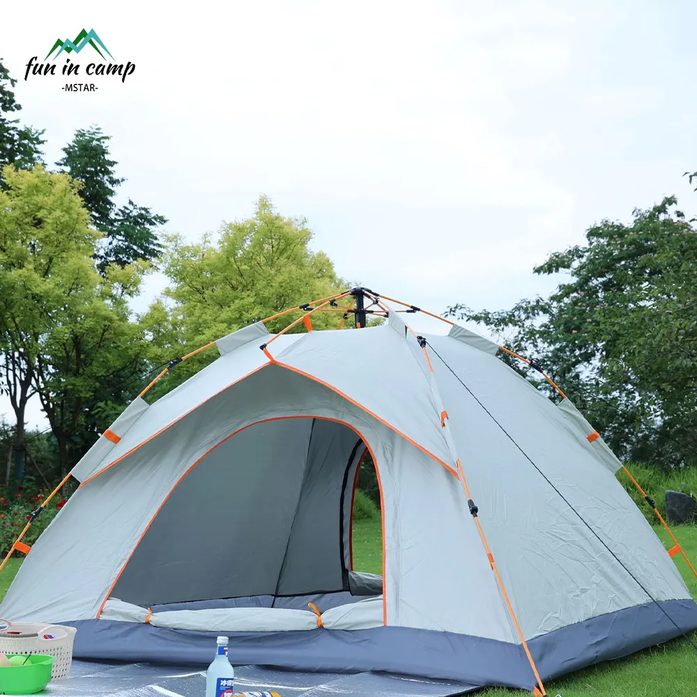 Grosir Tenda instan otomatis luar ruangan Tenda Kemah tahan air Glamping Pop Up untuk keluarga