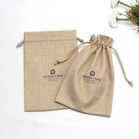 Offre Spéciale petit sac de chanvre cadeau bijoux pochette à cordon Logo personnalisé imprimé jute toile de jute emballage en grain de café bonbons sac en toile de jute