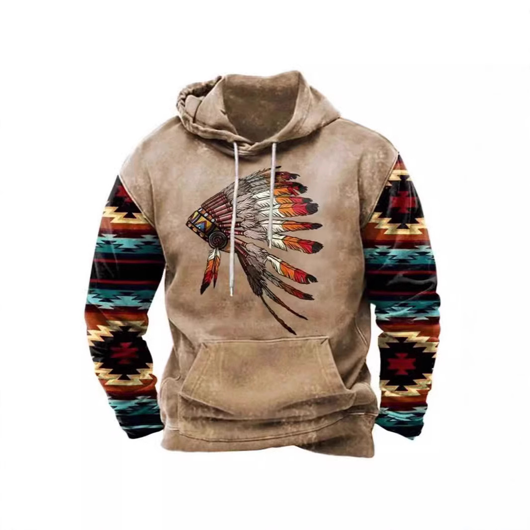 Sudadera Con Capucha De Lana Vikinga Vintage Para Hombre, Sudadera
