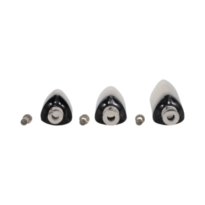 Set di vasi in vetro moderni decorativi per tavolo, casa, soggiorno, pezzo d'accento, finitura sfumata nero-argento - Product Image 6