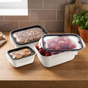 Elegante bandeja organizadora de cocina redonda de moda de Turquía contenedor de ahorro de alimentos ecológico con cestas de almacenamiento de estilo moderno - Product Image 1