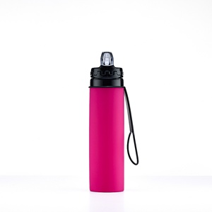Gobelet de sport créatif en silicone, résistant aux hautes températures, portable, pliable, compatible lave-vaisselle, unisexe, avec paille et bouchon - Product Image 2