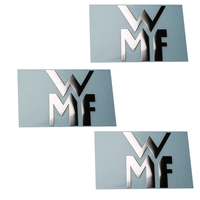 Stiker nikel kustom stiker Logo Label logam dengan perekat diri pasokan pabrik stiker kustom tahan air