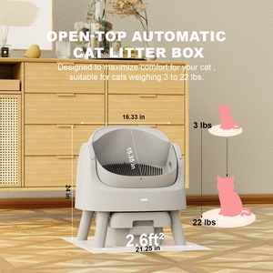 Bac à litière intelligent automatique pour chat avec détection infrarouge multiple, roulement automatique, contrôle des odeurs, en PP, conception ouverte - Product Image 3
