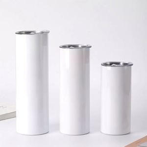 Vaso recto de acero inoxidable de 30 oz para sublimación, doble pared, aislado, con revestimiento de transferencia, para viaje, coche, taza con pajita - Product Image 3