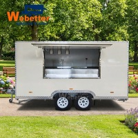 Camion de restauration Webetter entièrement équipé pour burgers, crêpes, tacos, boissons et snacks, avec équipement de cuisine complet
