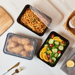 Fuling lò vi sóng Takeaway ép nhựa PP hộp đựng thức ăn dùng một lần chuẩn bị bữa ăn Togo Hộp Ăn Trưa có nắp đậy - Product Image 4