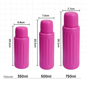 Factory Hot Selling Outdoor Stainless Steel Bottle With Striped Straight Drinking Lid, Water Cup With Back Rope - Product Image 2