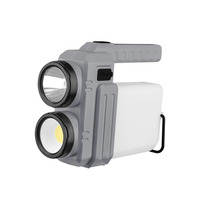 Lampe de poche portable rechargeable USB étanche à double LED, lampe de poche portable, lampe de camping, lampe d'urgence pour l'extérieur