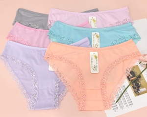 12 Pezzi/Confezione Intimo Donna Taglie Forti Tinta Unita all'Ingrosso <span class=keywords><strong>6</strong></span> Colori Lingerie Comoda per Donne - Product Image 2