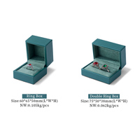 Boîte à bijoux personnalisée en cuir PU pour deux bagues, pendentif, bracelet, boucles d'oreilles, mariage, boîtes écologiques
