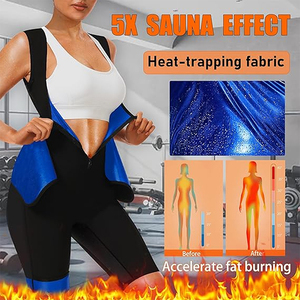 <span class=keywords><strong>Gilet</strong></span> de Sauna amincissant de haute qualité pour femmes avec entraîneur de taille Sport Gym Blue-Coating Fat Burner Sauna <span class=keywords><strong>Sweat</strong></span> Suits pour un usage domestique - Product Image 6