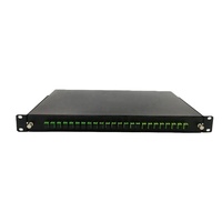 1U 24 Port SC SX 19 Inci ODF Rak Tipe Geser Panel Patch Serat Optik