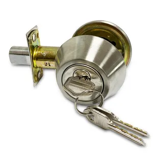厂家批发不锈钢安全入口圆柱形球形门把手锁管状旋钮门锁