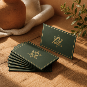 Cartes de visite personnalisées avec laminage mat, estampage à chaud or vert, logo OEM, impression <span class=keywords><strong>personnalisée</strong></span>, vente en gros - Product Image 2