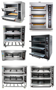 Forno elétrico comercial de padaria, para venda de bolos, bicos com temporizador de pedra de vapor, máquina elétrica de 1 2 3 baralho - Product Image 5