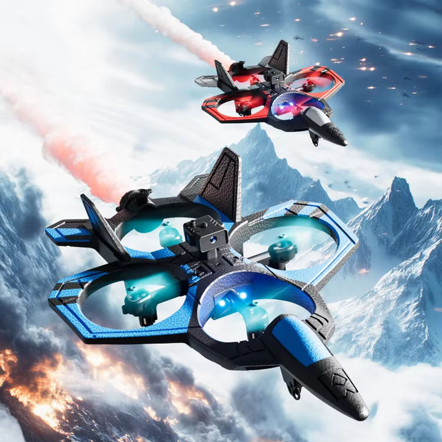 EPP Foam 4-Channel Remote Control Airplane & Helicopter with 360 Flips Camera Mist Spray Batteries Included (60m Range)
