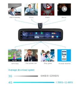 T88 4G <span class=keywords><strong>Android</strong></span> 10 Auto DVR 4-Kanal-Objektiv Auto kamera Video recorder HD Rückspiegel Dash Cam Auto Registrar GPS NAVI Dashcam - Product Image 4