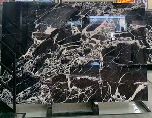 काले और सफेद मिलान के साथ हार्ड बबली काले प्राकृतिक संगमरमर - Product Image 5