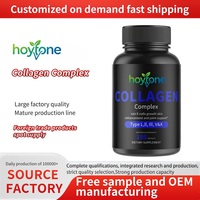 Capsules de protéines multi-collagène en marque privée OEM pour adultes, soutien de la peau, des cheveux, des ongles et des articulations, 1500 mg, 150 unités